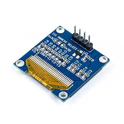 Hosyond 5 Pcs 0.96 Inch OLED I2C IIC Display Module 12864 128x64 Pixel SSD1306 Mini Self-Luminous OLED Screen Board Compatible with Arduino Raspberry Pi(Blue and Yellow) - color: Blue and Yellow