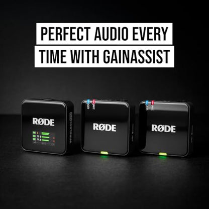 RØDE Wireless GO III (Gen 3) – Compact Wireless Mic – Pristine Audio, 32-bit Float Recording, Automatic Level Control, for Phones, Cameras and Computers (Black) | Dual-Channel, 32-Bit Float Recording, Series Iv 2.4ghz, 260m Range, USB-C, Up to 7-Hr Batter