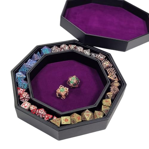 Forged Dice Co. Dice Arena Rolling Tray and Storage Compatible with Any dice Game, D&D and RPG Gaming - color: Purple