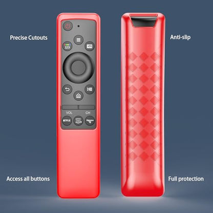 Remote Cover for Samsung Smart TV, Silicone Protective Case for BN59 Series Controller Skin Sleeve Red - color: Red