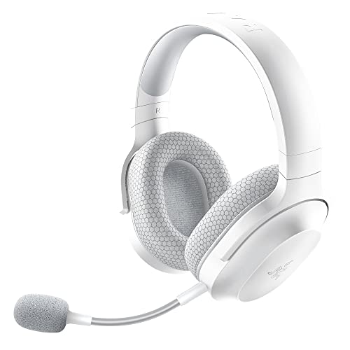 Razer Barracuda X Wireless Gaming & Mobile Headset, 2.4Ghz + BT, White | Bluetooth 5.2, Lightweight, 40mm Drivers, Detachable Mic, 50 Hr Battery - color: White, size: Standard, style: Barracuda X