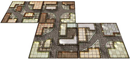 Towns and Taverns Books of Battle Mats by Loke | Modular Fantasy RPG Map Book Set with Lay-Flat Wipe-Clean Pages | Dual Slipcase for DND Pathfinder and Tabletop RPGs | Reusable Surfaces