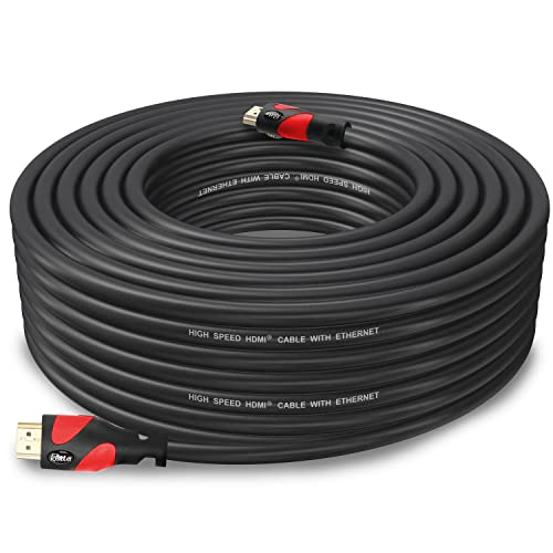 Postta HDMI 케이블(15.2m(50피트) 레드) HDMI 2.0V 4K 2160P, 1080P, 3D, 오디오 리턴 및 이더넷 지원 - 1팩 - color: 레드, size: 50FT