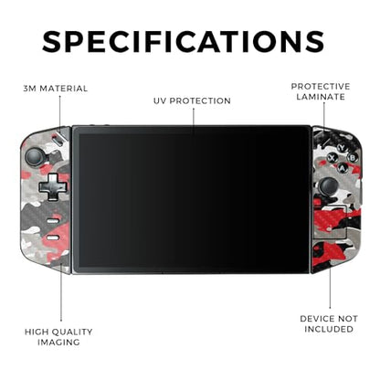 Carbon Fiber Gaming Skin Compatible with Lenovo Legion Go - Red Camo - Premium 3M Vinyl Protective Wrap Decal Cover - Easy to Apply | Crafted in The USA by MightySkins - color: Red Camo, style: Carbon Fiber Textured Finish