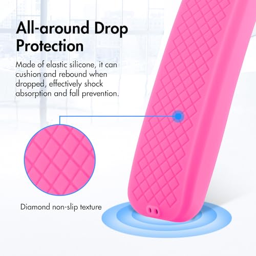 LEFXMOPHY Remote Cover for Super Box S5 PRO, S4 PRO, S5 S 5 S6 MAX 2024 2025, S 6-Ultra, S 6-MAX TV Voice Remote Case Pink Sleeve Glow in Dark - color: PINK