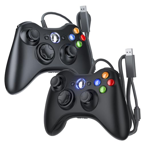Gamrombo Wired Controller for Xbox 360 Controller for Windows 7/8/10 Microsoft PC Controller - color: Black