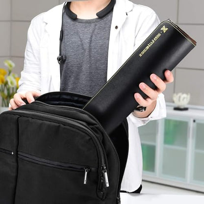 Leather Dice Cup Set, 10 Black Cups, 50 Dice with 2 Storage Travel Cases | 2 PU leather dice sets with Quiet Felt-Lined cups and cases for Liar’s Dice, craps, backgammon and party games - color: 2 Pack Black