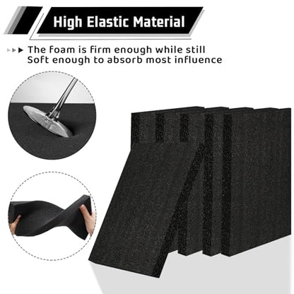 6 Pcs 16'' x 12'' x 1.5'' Polyurethane Foam - Foam Inserts for Cases Packing Foam Black Craft Foam Sheets for Packing Camera Toolbox Storage - size: 16'' x 12'' x 1.5 ''