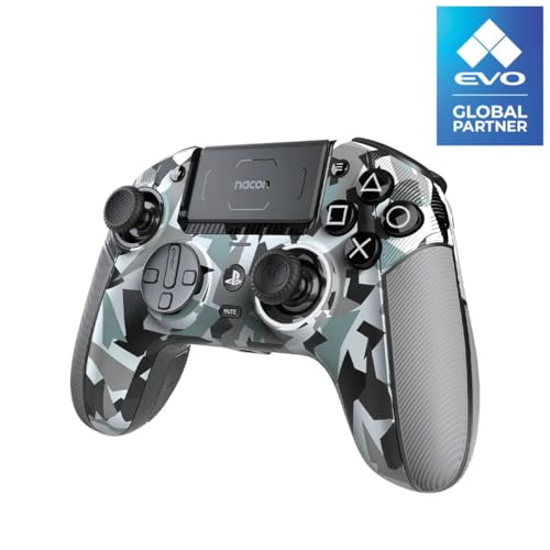 Nacon Revolution 5 Pro Officially Licensed PlayStation Wireless Controller | For PS5 / PS4 / PC - Hall Effect Joysticks and Triggers, Trigger Stops, Mappable Buttons, 8-way and 4-Way D-pad - Arctic Camo - color: Arctic Camo