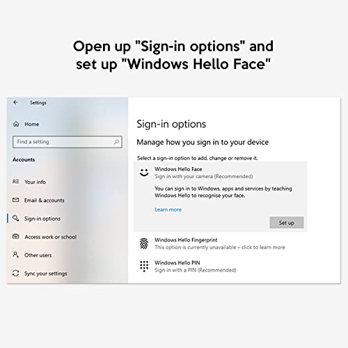 TOALLIN 1080P Webcam for Windows Hello Face Login, IR Facial Recognition | Webcam with Microphone, Computer Camera, Wide Angle View USB Web Camera with Privacy Cover - style: 1080P Webcam with Windows Hello