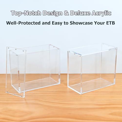 ETB Acrylic Protector Case 8mm Thick Magnetic Lid Closure Easy Top Loading UV Protection Dustproof Display Case Compatible with Elite Trainer Boxes(Case Only) - size: Elite Trainer Box Case