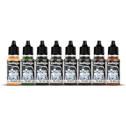 Vallejo - Waffen-SS Camouflage Acrylic Paint Set | Model Color | Figure Color Series Miniature Model Kit to Achieve Historical Accuracy with Artist-Grade Pigments | 8 Bottles x 18 ml. (0.60 fl.oz) - style: Waffen-SS Camouflage