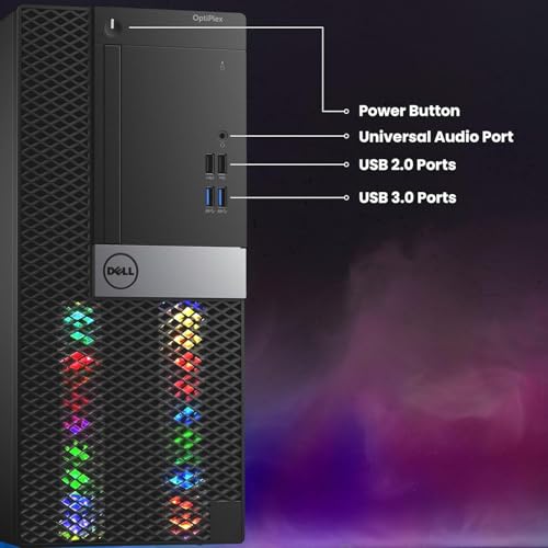 Dell RGB Gaming Tower Computer, Intel Core i7 6th Gen, GeForce GTX 1050 Ti 4G, 16GB RAM, 512GB SSD, Prebuilt Gaming Desktop PC with Built-in WiFi & RGB Set, Windows 11 Pro (Renewed) - style: I7 6th/GTX 1050Ti