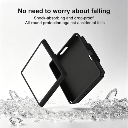 Handheld Console Case - For Tpu Protective Cover For Anbernic RG Rotate, Retro Game Console Protector For For Tpu Material Lightweight Protection Retro Handheld Accessories Precision Drilling(Black)