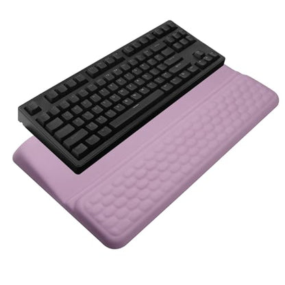 Computer Keyboard Stand with Wrist Rest, Ergonomic Tilted Keyboard Holder - Keyboard Riser with Wrist Pad - Keyboard Tray Support for Office Home - Purple - color: Keyboard Stand - Purple