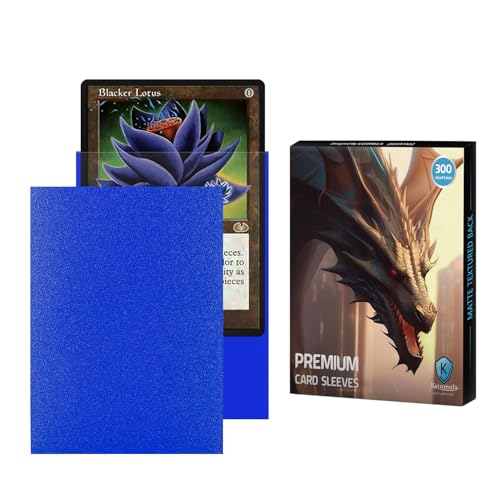 Katomula Blue MTG Sleeves 300 Pack, Rough Matte Texture Trading Card Sleeves Deck Protector Durable MTG Sleeves Never Tear - color: Blue