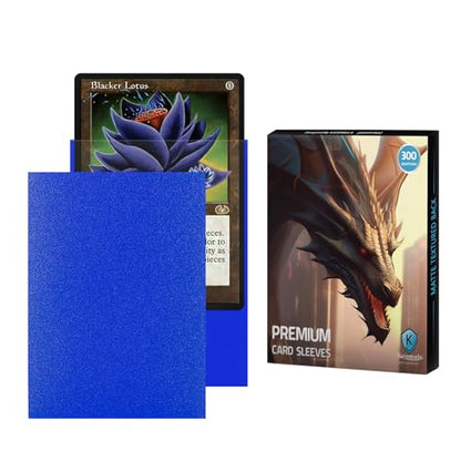 Katomula Blue MTG Sleeves 300 Pack, Rough Matte Texture Trading Card Sleeves Deck Protector Durable MTG Sleeves Never Tear - color: Blue