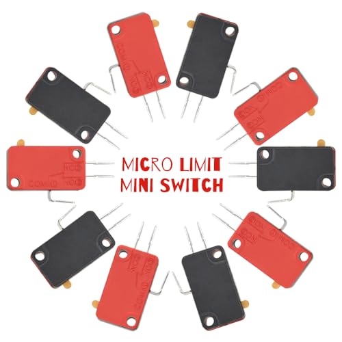 WMYCONGCONG 20 PCS 3 Pins 1NO 1NC Start Push Button Switch Micro Limit Switch Replacement for Microwave Oven Door Arcade, Random Color