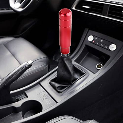 BARTOO Aluminum Alloy Heavy Weighted Shifter Knob, 5" Auto Gear Shift Knob, Car Gear Lever Stick Shifter Handle,with 3 Threaded Adapters M8 M10 M12,Fit Most Automatic Manual Vehicle(Red) - color: Red