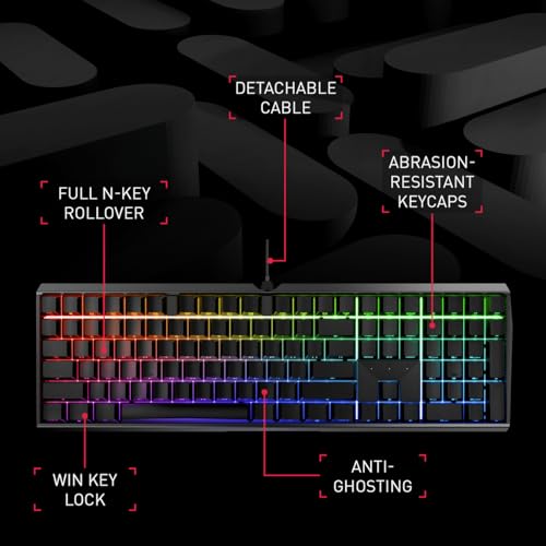 Cherry MX Board 3.0 S Wired Gamer Mechanical Keyboard with Aluminum Housing - MX Red Switches (Slight Clicky) for Gaming and Office - Customizable RGB Backlighting - Full Size - Black (Renewed)