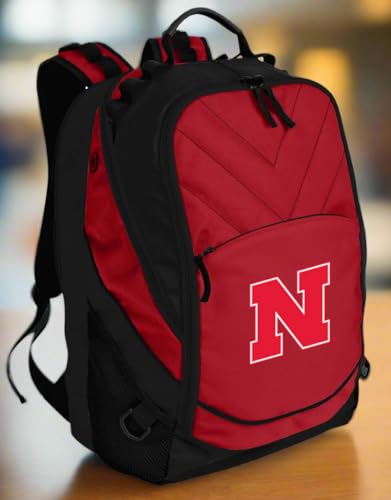 Broad Bay College Logo Backpack | Official Logo, Padded Laptop Computer Section, Premium 600 Denier Nylon Fabric, - color: Red