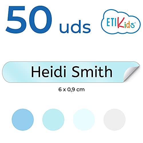50 Personalized Adhesive Labels to Mark Objects 2.3 x 0.4 in. Waterproof Stickers to Mark School Supplies, Books, kindergartens Goods, Summer Camps, Children's Toys, etc. - color: Vehicle