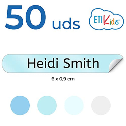 50 Personalized Adhesive Labels to Mark Objects 2.3 x 0.4 in. Waterproof Stickers to Mark School Supplies, Books, kindergartens Goods, Summer Camps, Children's Toys, etc. - color: Vehicle