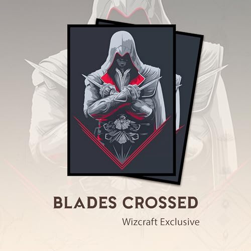 Blades Crossed - MTG Card Sleeves, 104ct, Standard Size, Smooth | Perfect for Double Sleeving, Smudge Resistant Matte Back, Standard 66x92mm - Compatible with Magic The Gathering & TCG Cards - color: Blades Crossed, size: Smooth