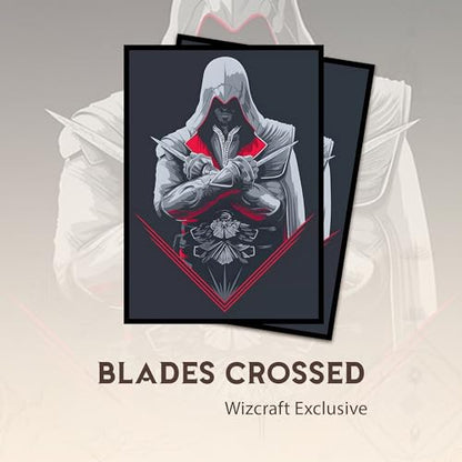 Blades Crossed - MTG Card Sleeves, 104ct, Standard Size, Smooth | Perfect for Double Sleeving, Smudge Resistant Matte Back, Standard 66x92mm - Compatible with Magic The Gathering & TCG Cards - color: Blades Crossed, size: Smooth