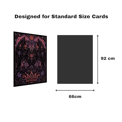 Trading Card Sleeves – 100 Count – Smooth Matte Art Back & Clear Front (66 x 92 mm) – Fits Standard Cards, MTG, Sports & Collector Decks - Crimson Netherlord