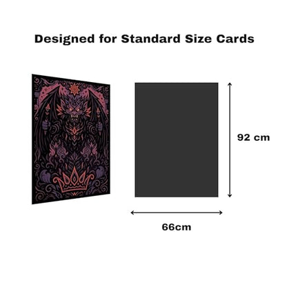 Trading Card Sleeves – 100 Count – Smooth Matte Art Back & Clear Front (66 x 92 mm) – Fits Standard Cards, MTG, Sports & Collector Decks - Crimson Netherlord