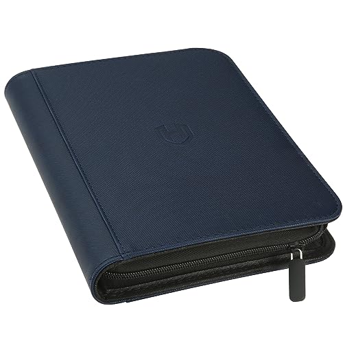 4 Pocket Card Binder with Zipper, 288 Pockets Trading Card Binder Book | Premium PU Cover, Side Loading, Ringless Card Binder for TCG, MTG, Sports Cards, Game Cards - color: Navy Blue, size: 4 Pocket