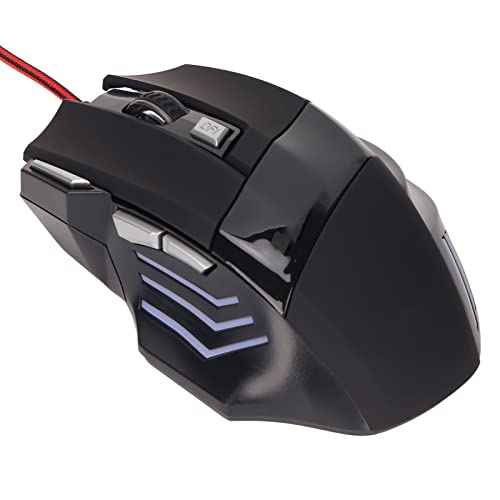 ASHATA RGB USB Wired Gaming Mouse, 3200DPI Ergonomic Streamlined Backlit Gaming, USB Cord Gaming for PC Laptop Designer, Plug and Play
