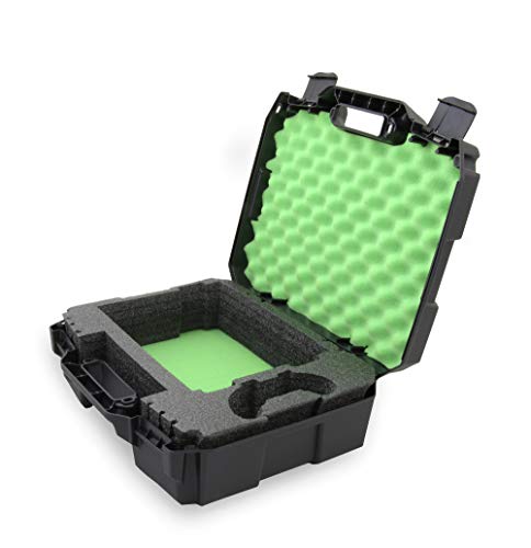 CASEMATIX Travel Case Compatible with Xbox One S - Hard Shell Xbox One S Carrying Case with Protective Foam Compartments for Console, Controller, Power Adapter, Games and More Accessories
