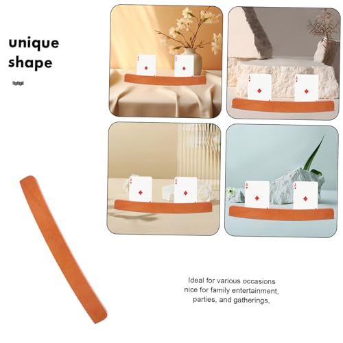 Wooden Playing Card Holder Stand Sturdy Card Rack Poker Display Base for Family Gatherings