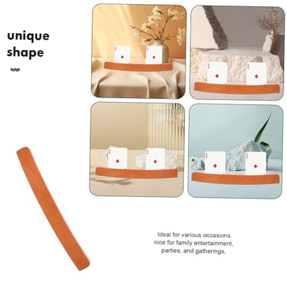 Wooden Playing Card Holder Stand Sturdy Card Rack Poker Display Base for Family Gatherings