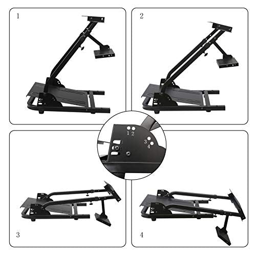 JIE JIN Racing Wheel Stand Steering Wheel Stand Gaming Cockpit Height Adjustable Foldable Gaming Racing Simulator Wheel Stand for Logitech G920 G29 G27 G25 Ps4 T300rs 458 T80, Wheel&pedal Not Included