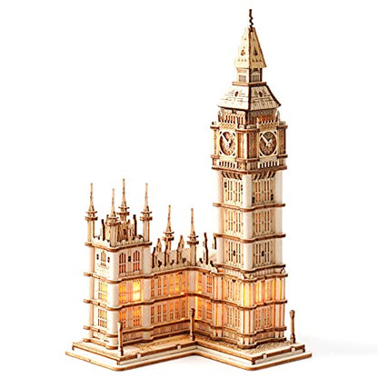 Rowood 3D Puzzles for Adults Wooden Model Kit Adult Craft Kit Gifts for Age 14+ Big Ben - style: Big Ben