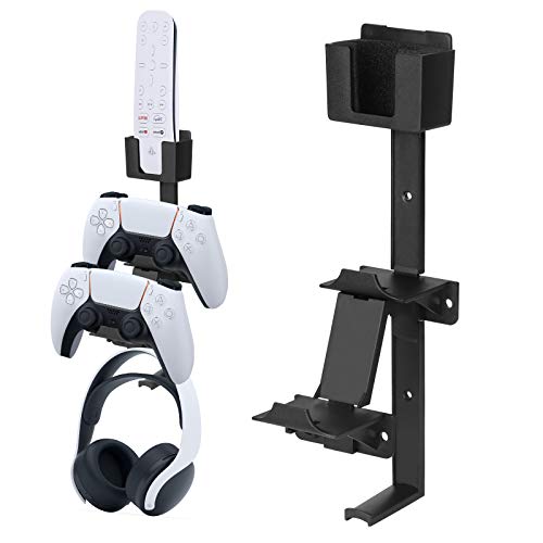 Linkstyle Wall Mounted Headphone and Controller Holder, Compatible with Xbox One, PS4, PS3, Switch, PC Gamepads, Holds up to 3.3lbs