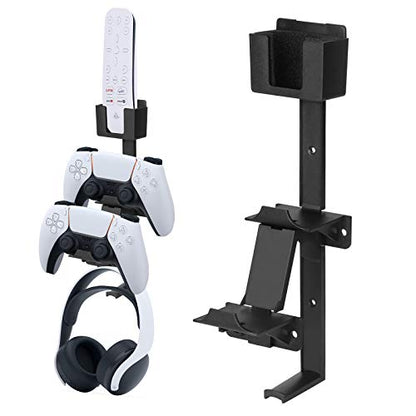Linkstyle Wall Mounted Headphone and Controller Holder, Compatible with Xbox One, PS4, PS3, Switch, PC Gamepads, Holds up to 3.3lbs