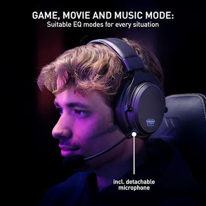 H3 Wireless, Cordless Gaming Headset, Esports-Optimized Sound, Ideal for Gaming, Streaming & Music, Detachable Microphone, Comfortable Fit, Black