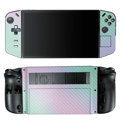 Carbon Fiber Gaming Skin Compatible with Lenovo Legion Go - Cotton Candy - Premium 3M Vinyl Protective Wrap Decal Cover - Easy to Apply | Crafted in The USA by MightySkins - color: Cotton Candy, style: Carbon Fiber Textured Finish