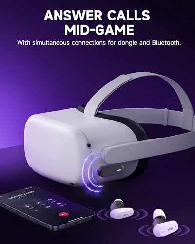 AOC ACT3512 Wireless Gaming Earbuds for PS5 PC Switch, 2.4GHz USB-C Dongle & Bluetooth 5.3 Headphones, 20ms Ultra-Low Latency, Noise Cancelling Mic, 32H Playtime in-Ear Gaming Headset | 20ms Ultra-Low Latency, Bluetooth 5.3 Headphones, Noise Cancelling Mi