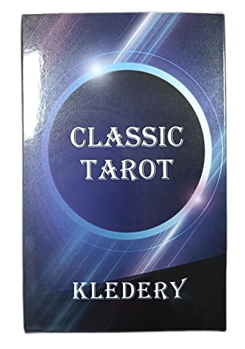Tarot Cards for Beginners, Classic Tarot Deck with Meanings, Durable Cards with Guide Book, Black