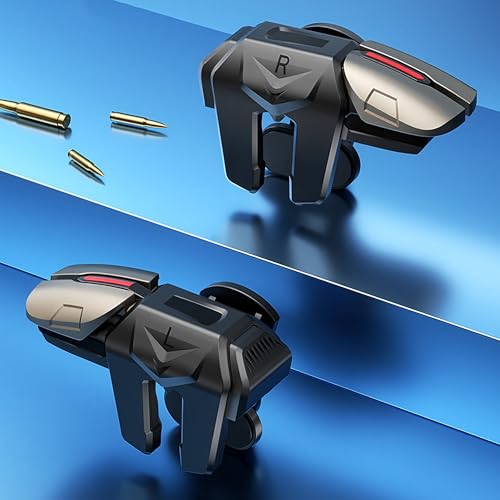 13 in 1 Mobile Game Controller Combo – 4 Responsive Shooting Triggers with Phone Grip for PUBG, COD, Knives Out & Battle Royale Games