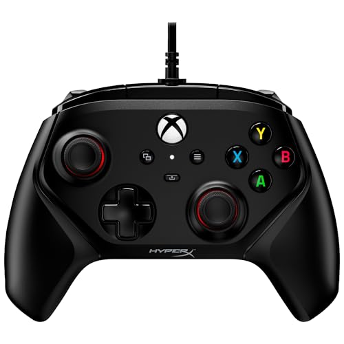 HyperX Clutch Gladiate – Wired Controller for Xbox One, Xbox Series X|S, PC, Officially Licensed by Xbox, Dual Trigger Locks, Programmable Buttons, Dual Rumble Motors - color: Black