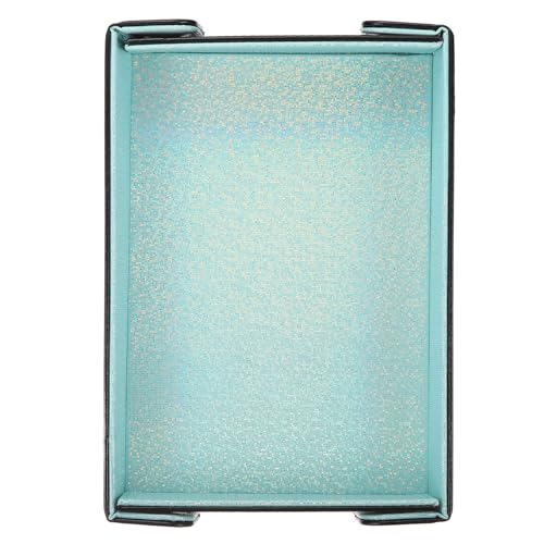 Dice Tray PU Leather Mat Magnetic Folding Dice Rolling Tray Holder Laser Gradient Rectangle Storage Box Perfect for DND Table Games & Entryway & Nightstand Organizer (Cyan) - color: Cyan