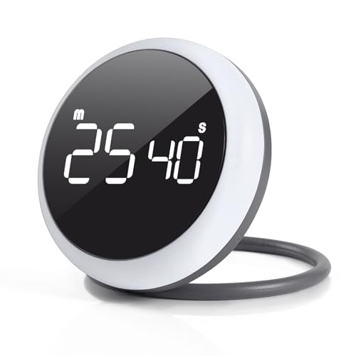 White Quick Que Kitchen Timers, Visual timers Large LED Display Magnetic Countdown Countup Timer for Classroom Cooking Fitness Baking Studying Teaching, Easy for Kids and Seniors (White) - color: White