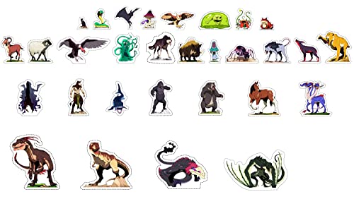 Hexers Beasts Monster and Animals DM Starter Set Flat 2D Miniatures for Tabletop Gaming Compatible with Dungeons and Dragons D&D DND Pathfinder RPG Play Mini Figures Figurines Minis for 5e Campaign