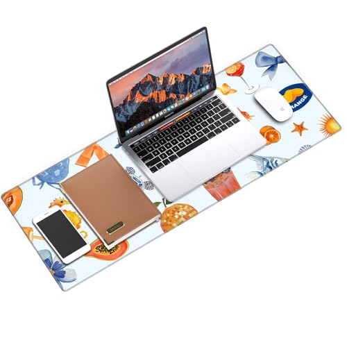 Galdas Gaming Mouse Pad XXL XL Large Long Extended Big Mousepad Non-Slip Rubber Keyboard Mouse Pad with Stitched Edges for Laptop Home Office (31.5x11.8x0.08 Inch) -Shell 2025 - color: Shell 2025